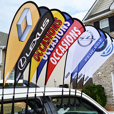 Car Window Wing & Teardrop Flag — product view 11
