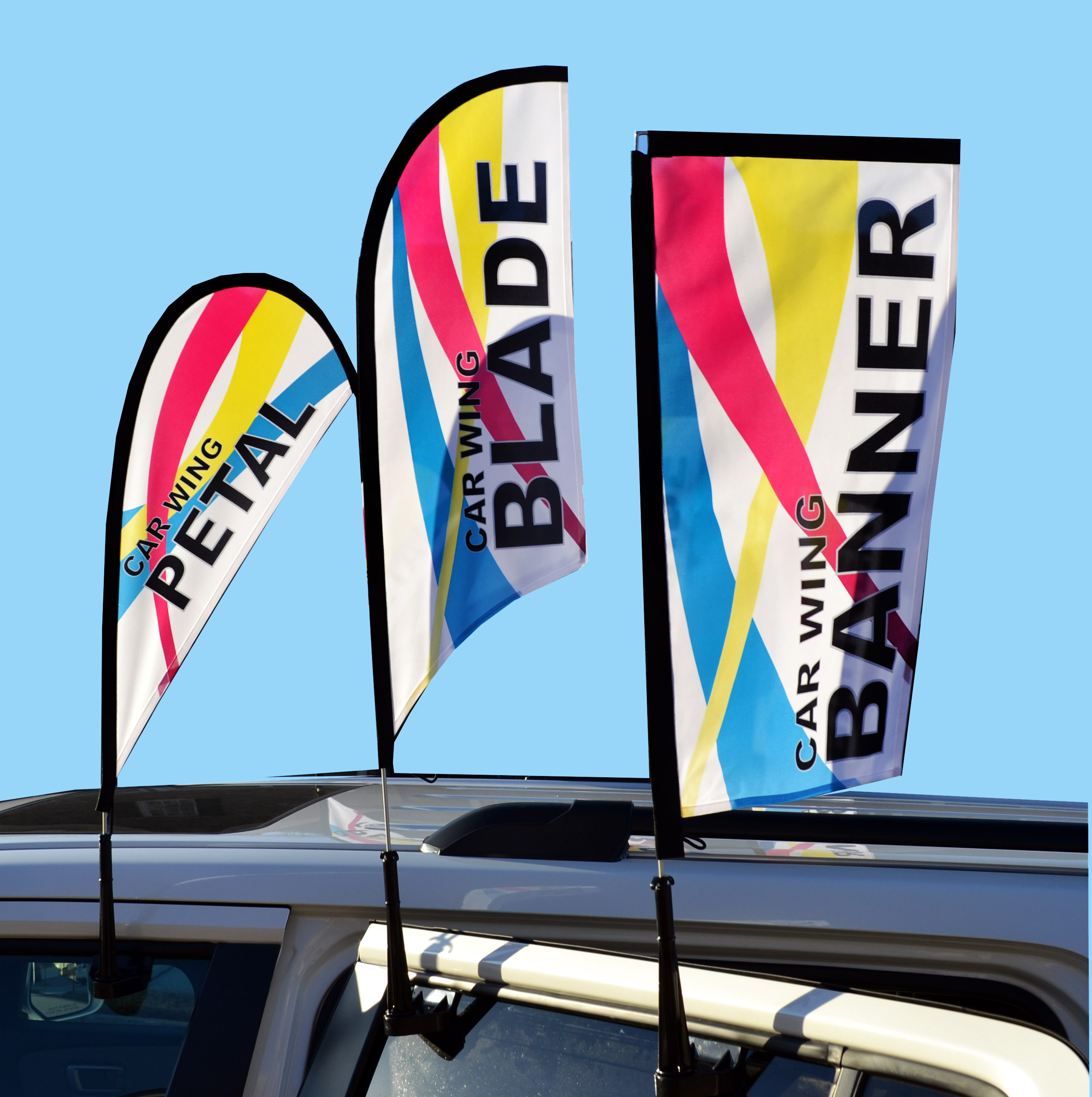Car Window Wing & Teardrop Flag — product view 20