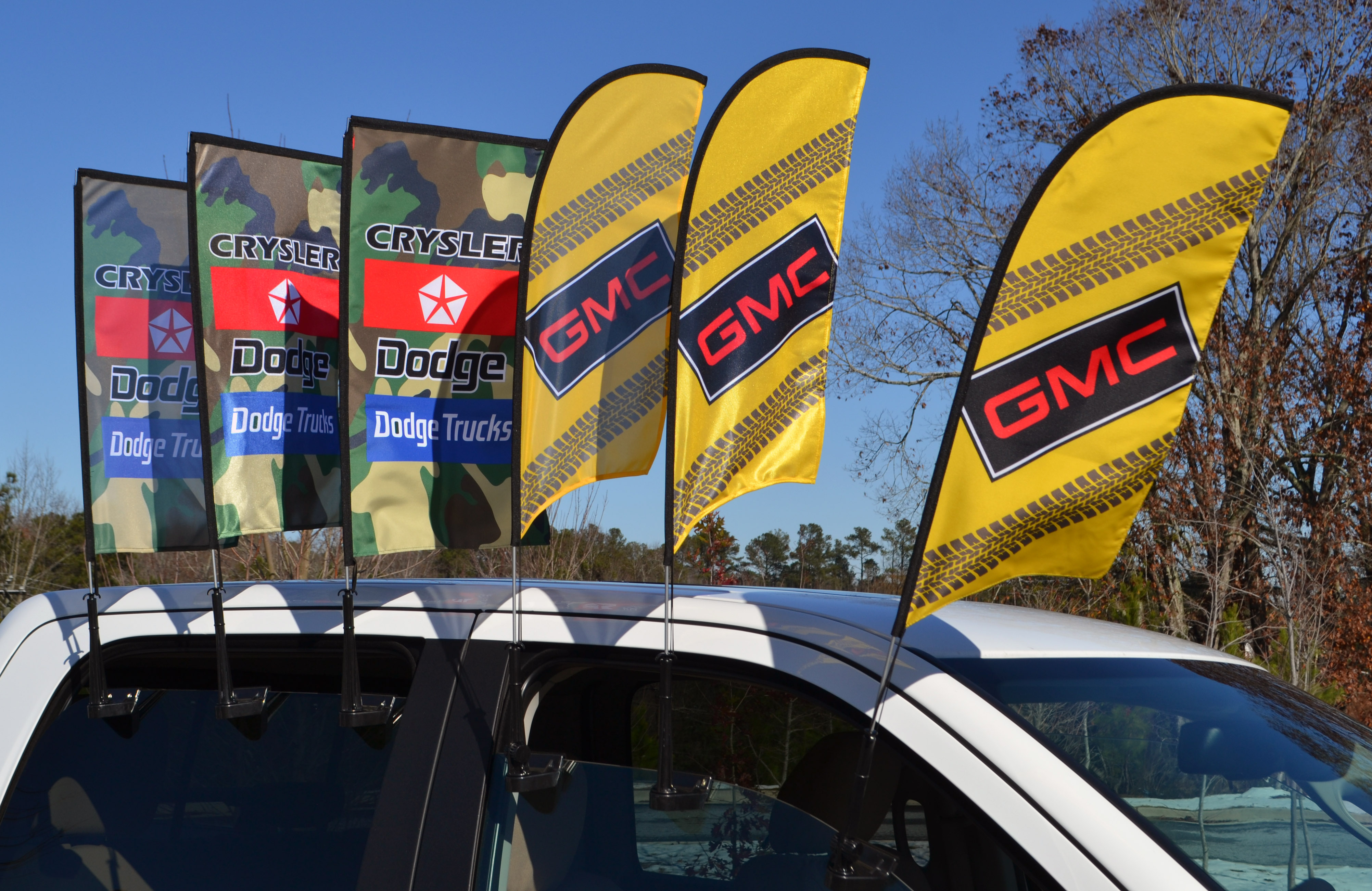 Car Window Wing & Teardrop Flag — product view 2